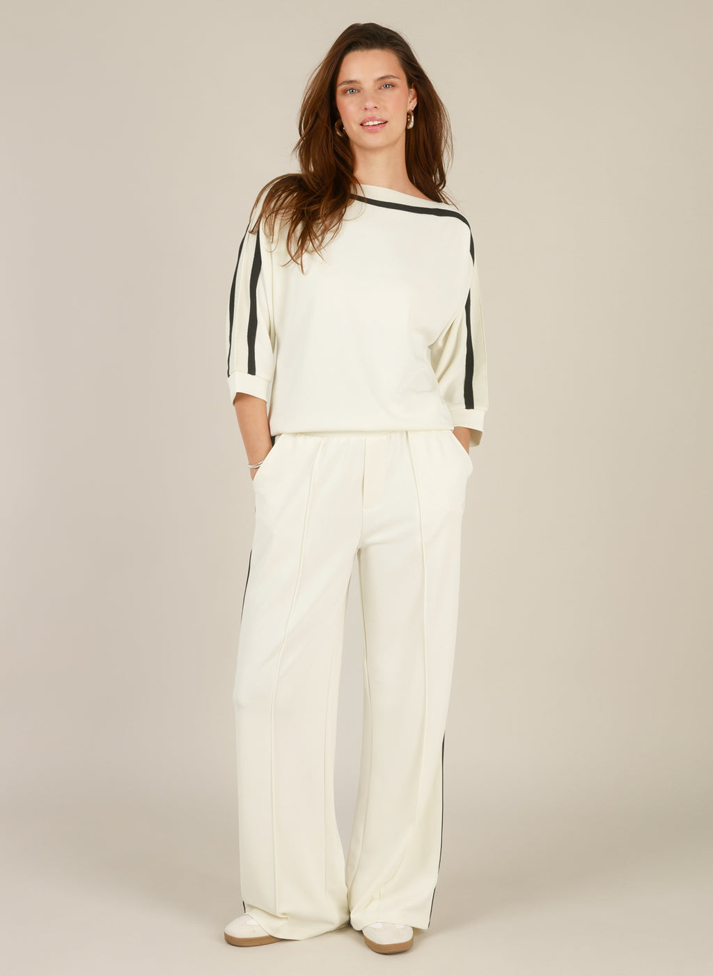 Boat Neck Knit Sweater