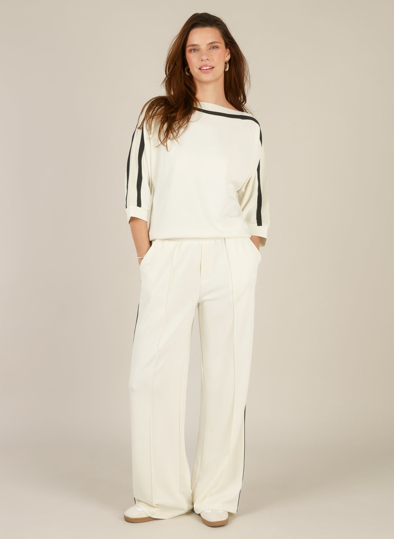 Boat Neck Knit Sweater