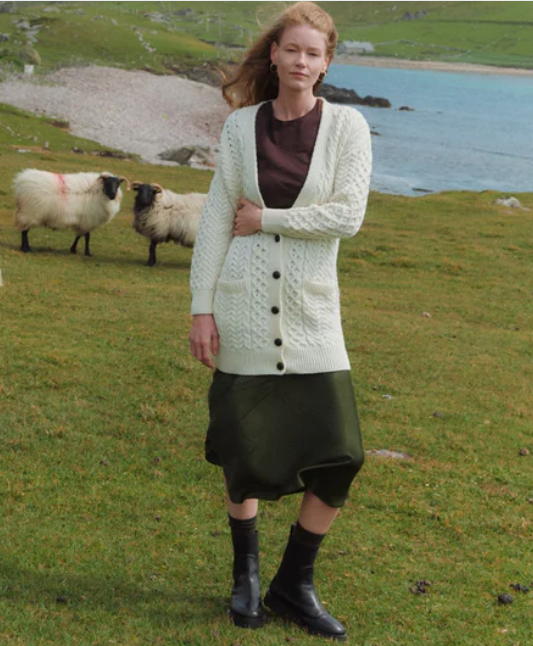 Aran Boyfriend Cardigan