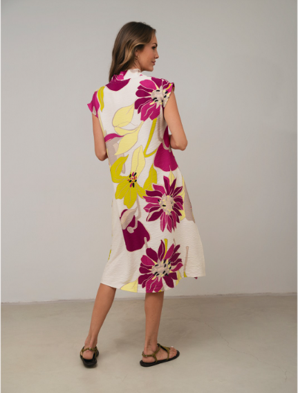 Colourful Printed Midi Dress