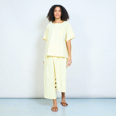 Two Piece Co-ord Set - Lemon