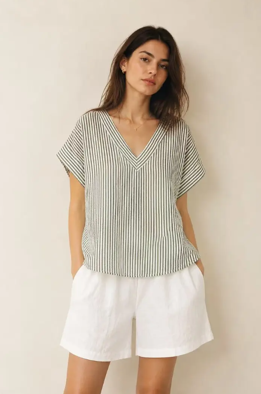 Cotton Striped T shirt