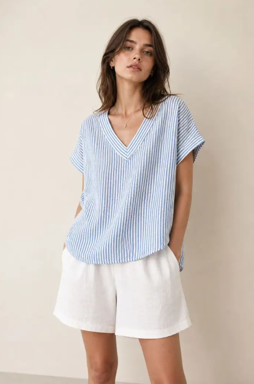 Cotton Striped T shirt