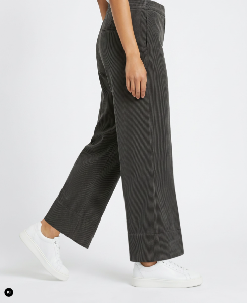 Anthracite Grey Cord Pull-On Culottes