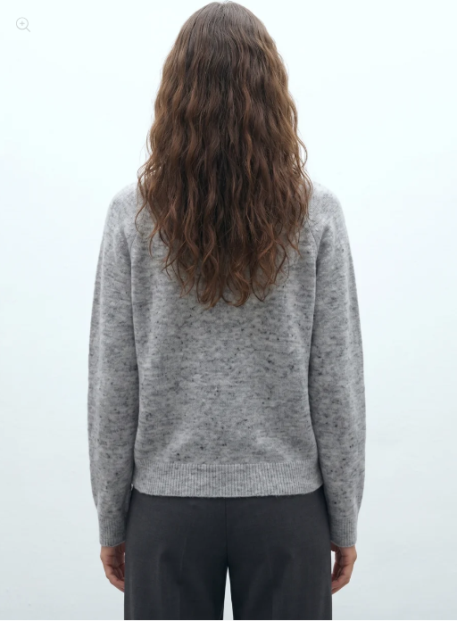 Grey & Blue Heathered Raglan Sweater