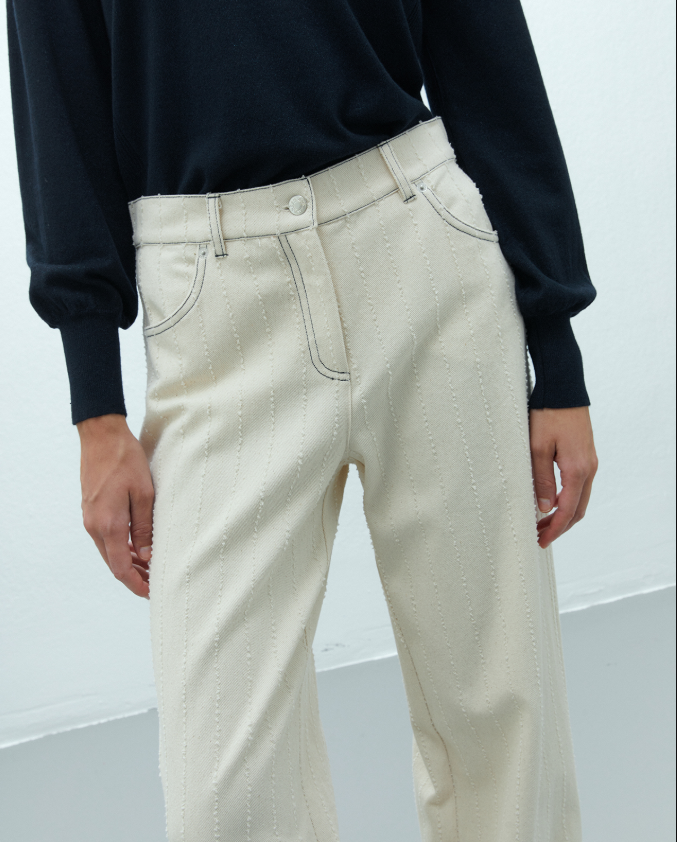 High waisted straight leg jeans 118.95