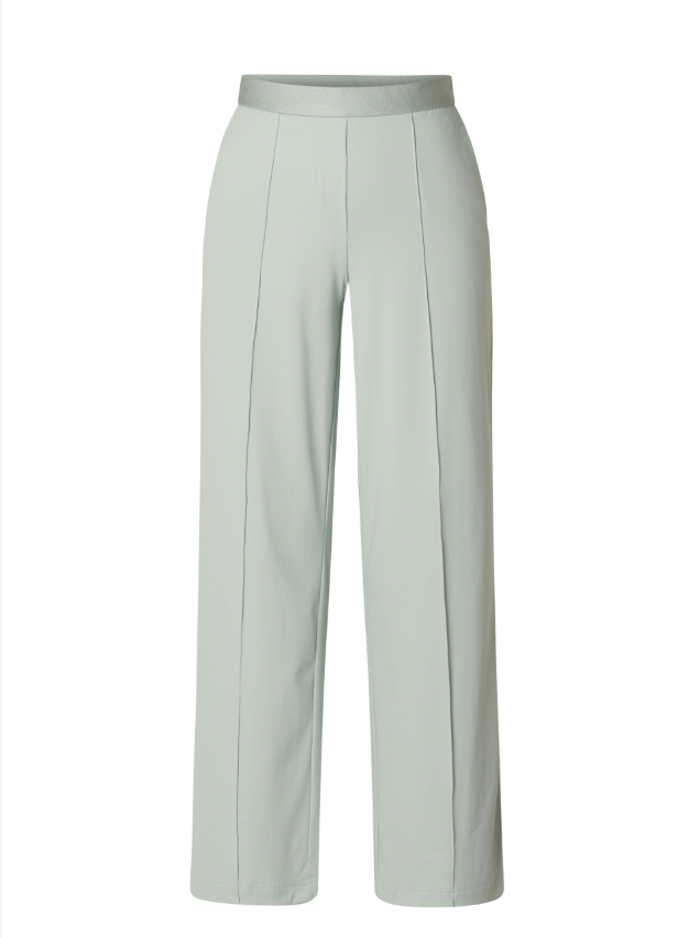 Wide Fit Mint Green Pull Up Pants