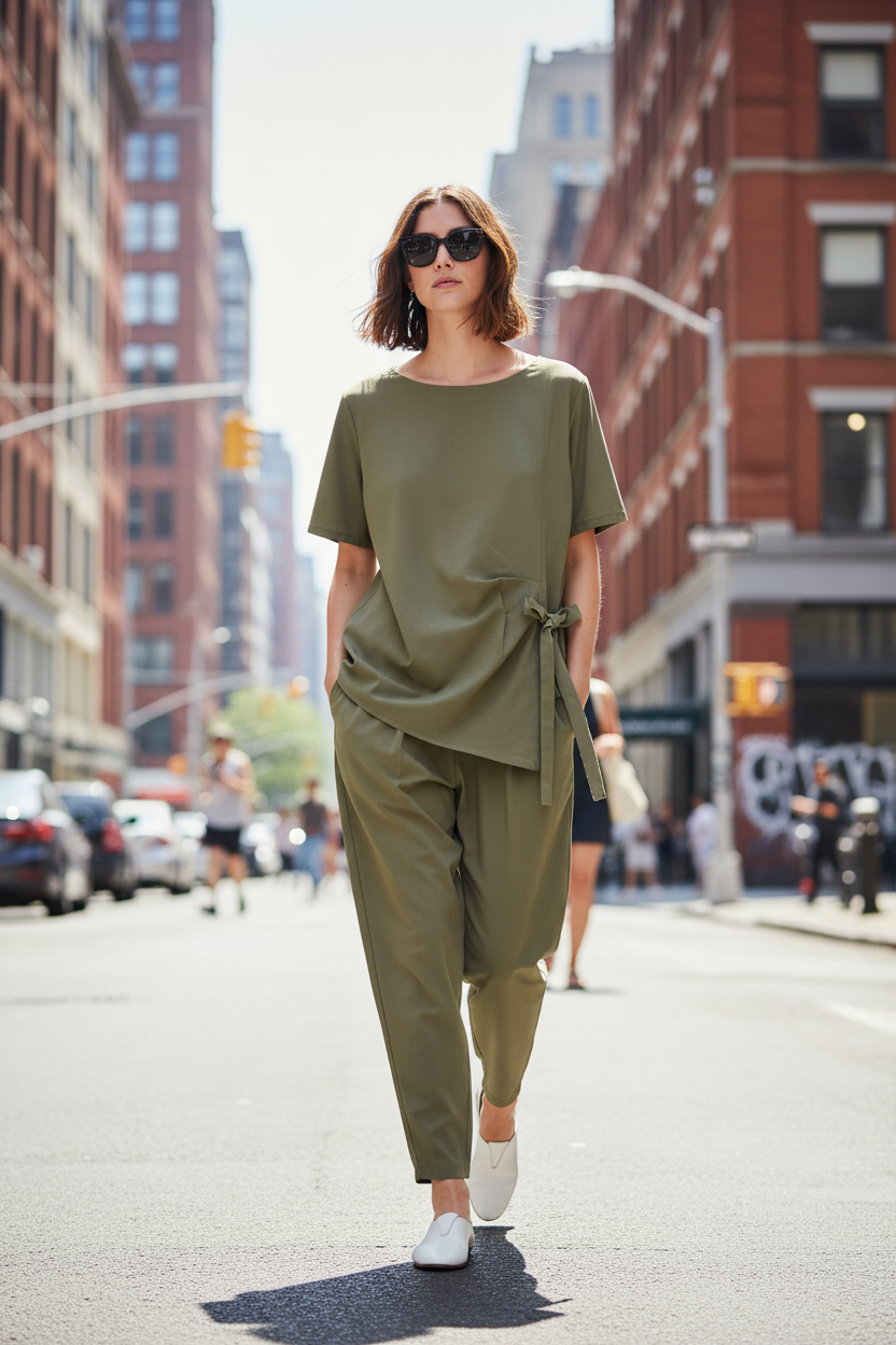 Sage Bengaline Co-ord Set